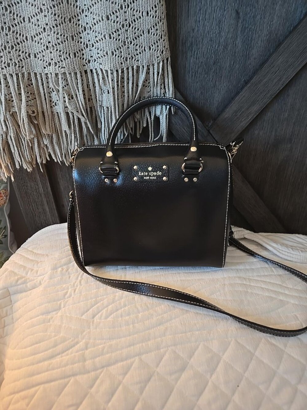 Kate Spade New York Leather Satchel Crossbody - Gently Used